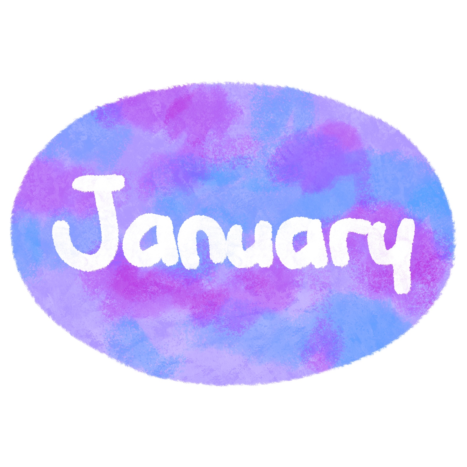 Januaryの文字イラスト