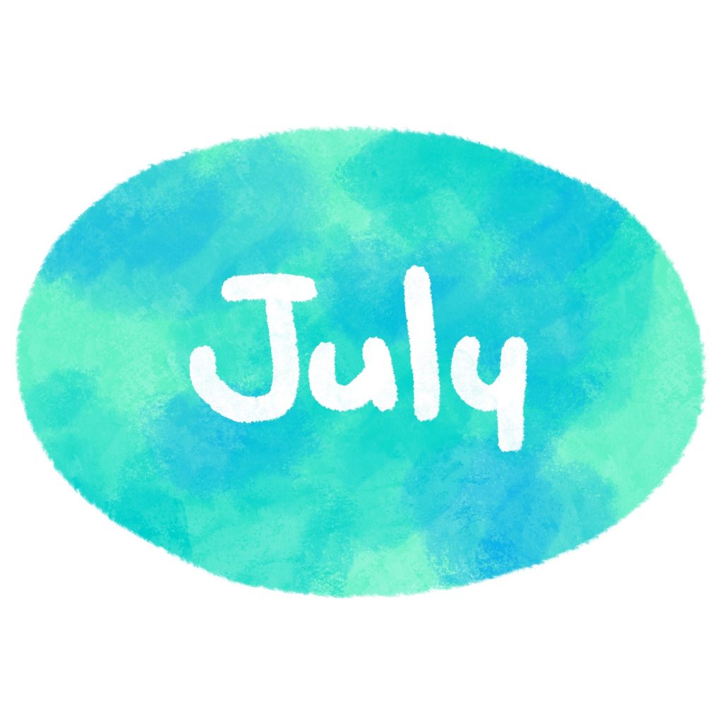 Julyの文字イラスト
