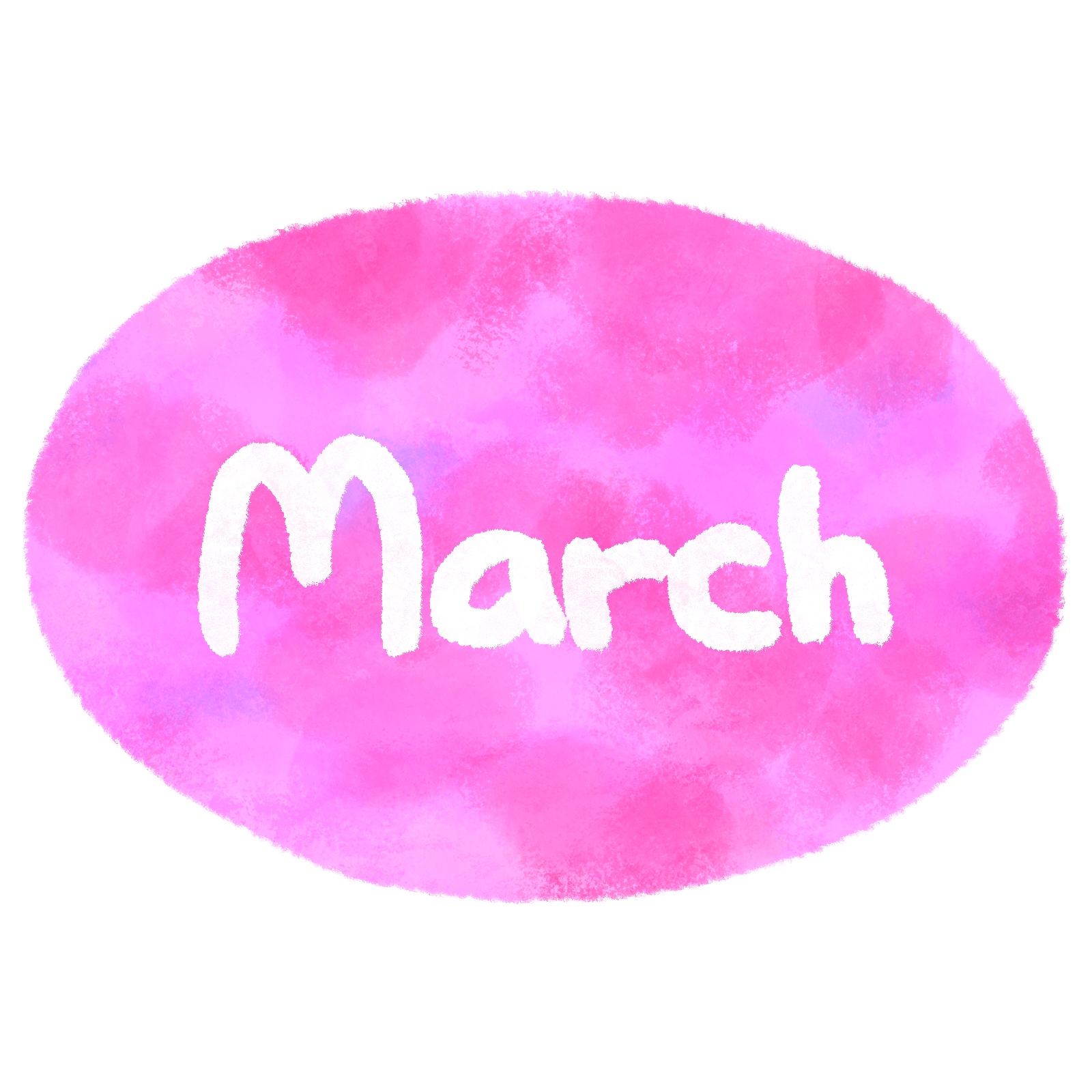 Marchの文字イラスト