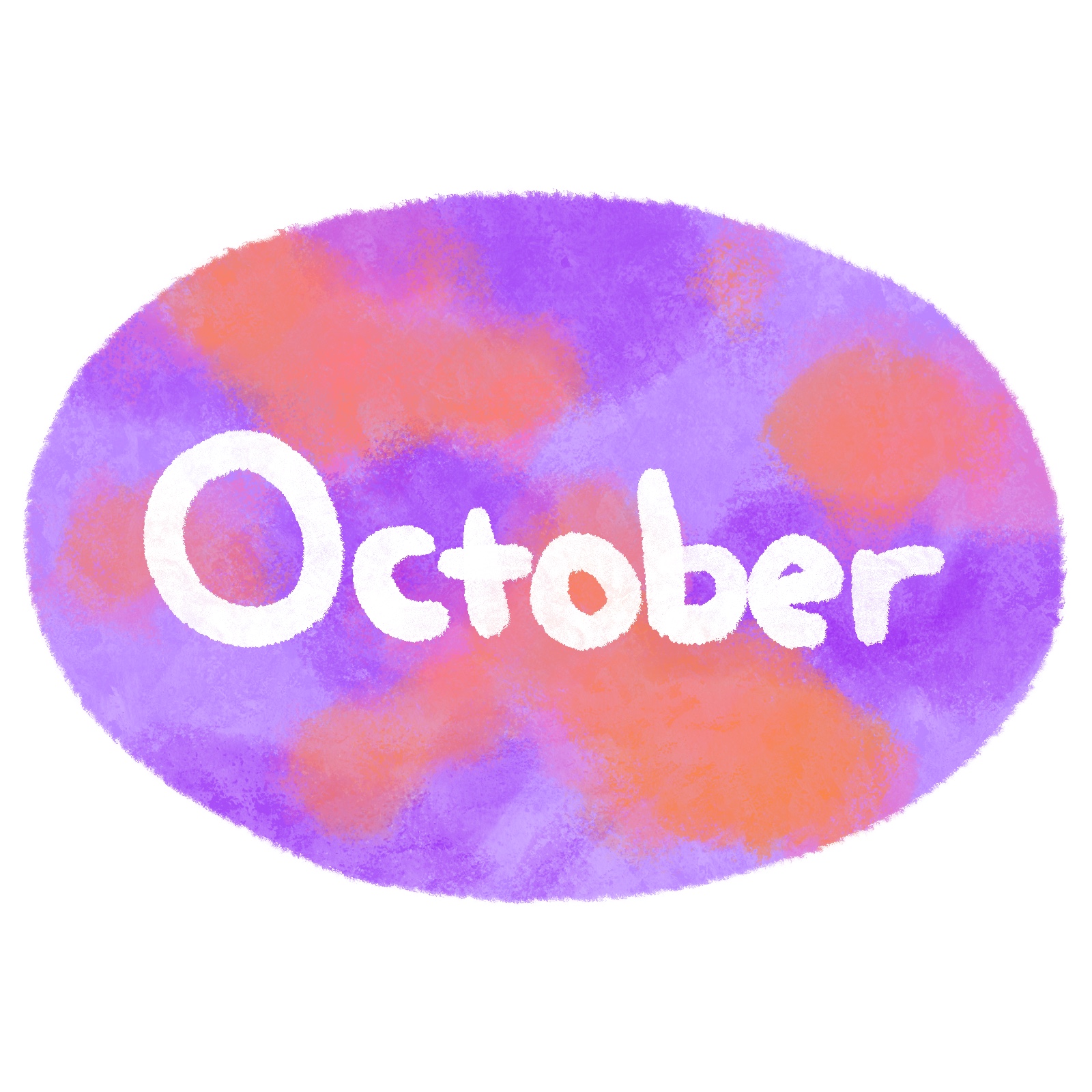 Octoberの文字イラスト
