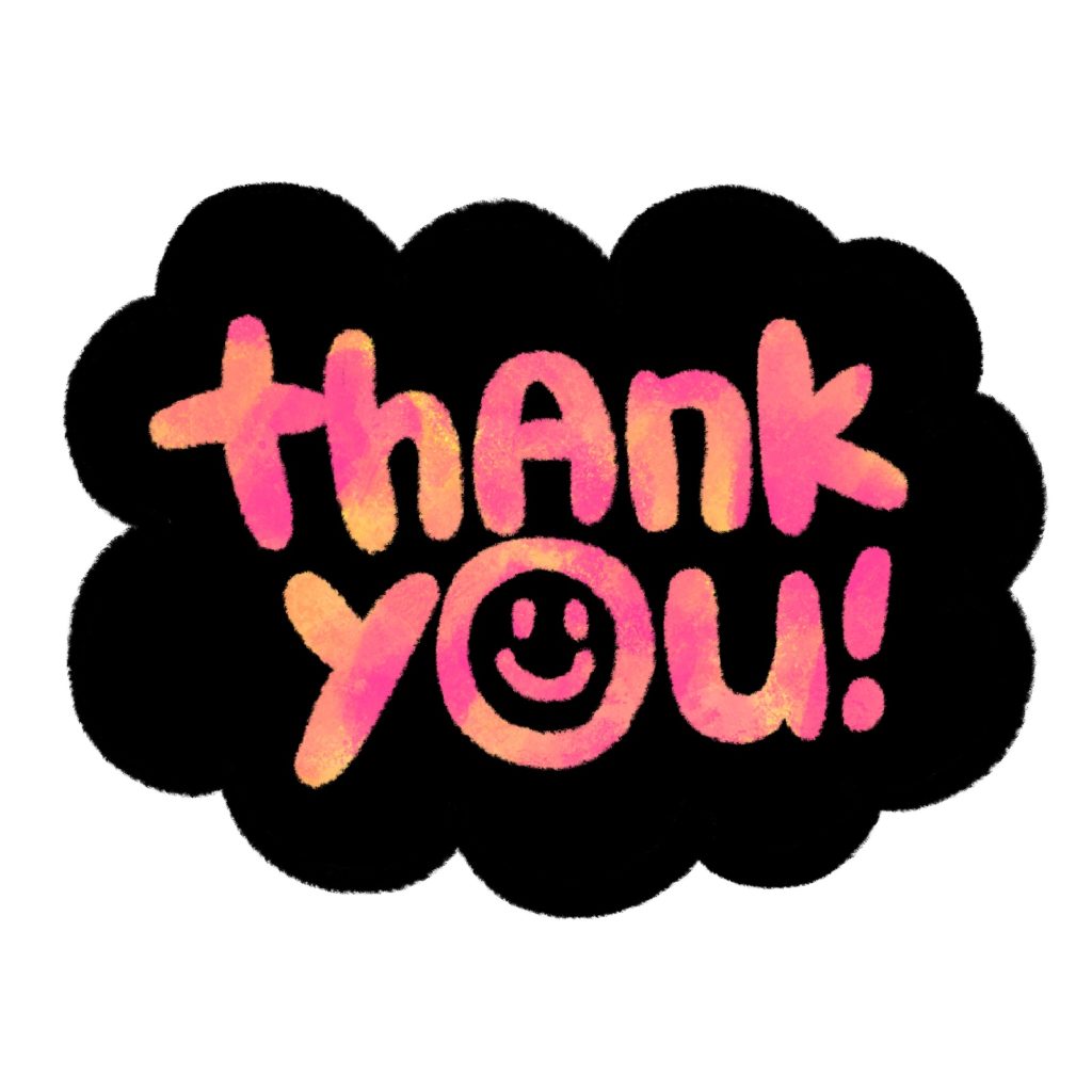 Thank youの文字イラスト