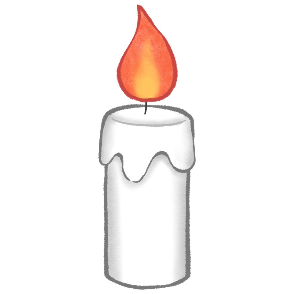 ろうそくのイラスト