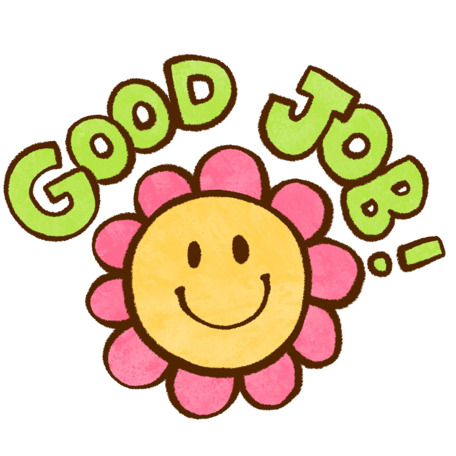 GOOD JOBの文字イラスト
