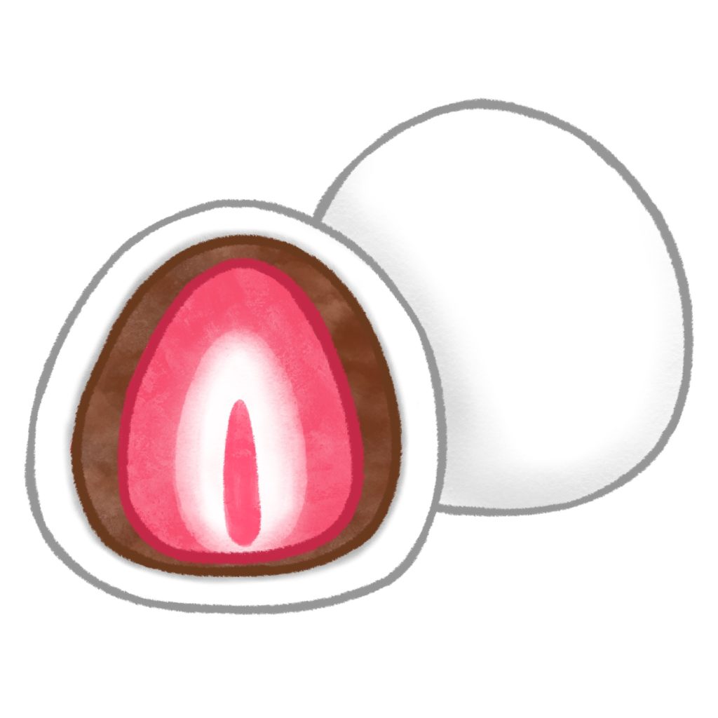 苺大福のイラスト