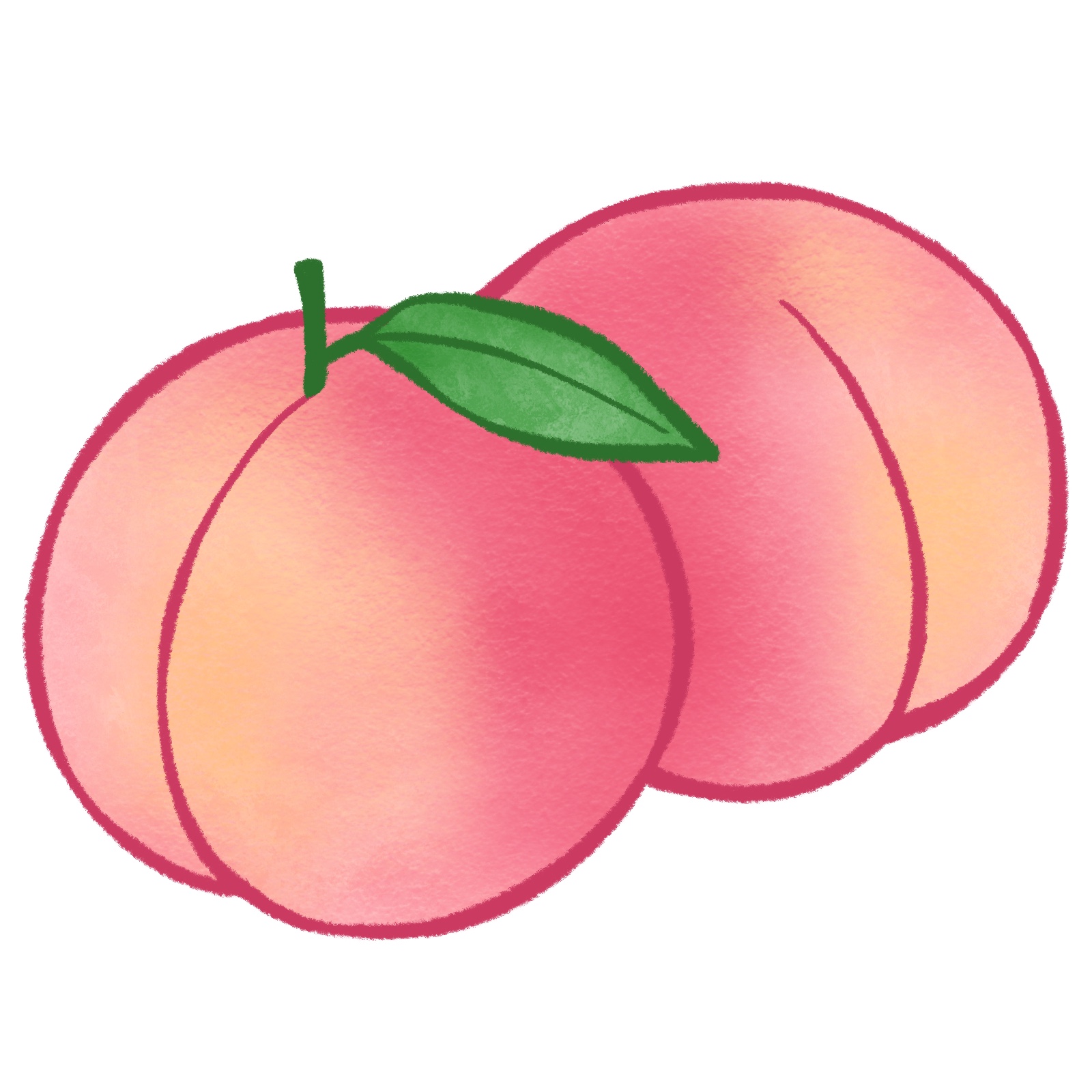 桃のイラスト