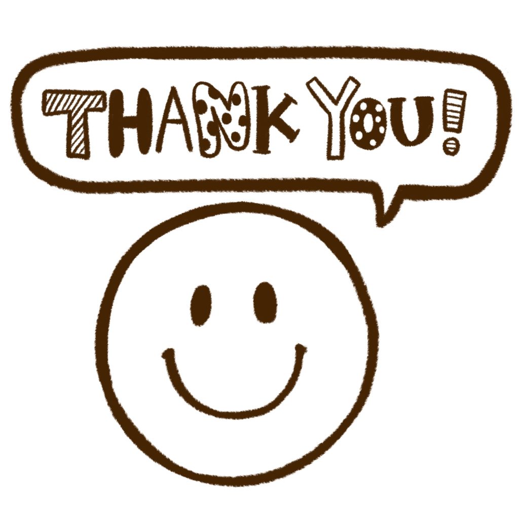 thank youの文字イラスト