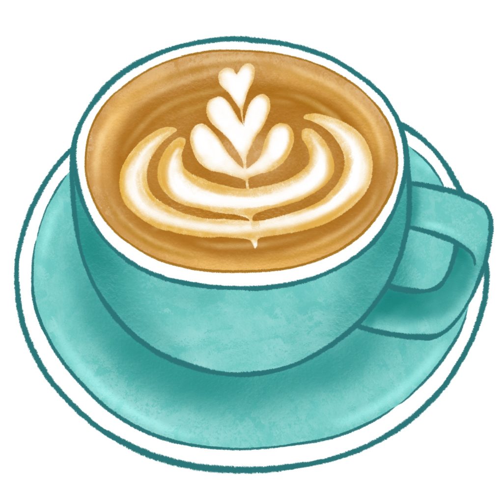 ラテアートのイラスト