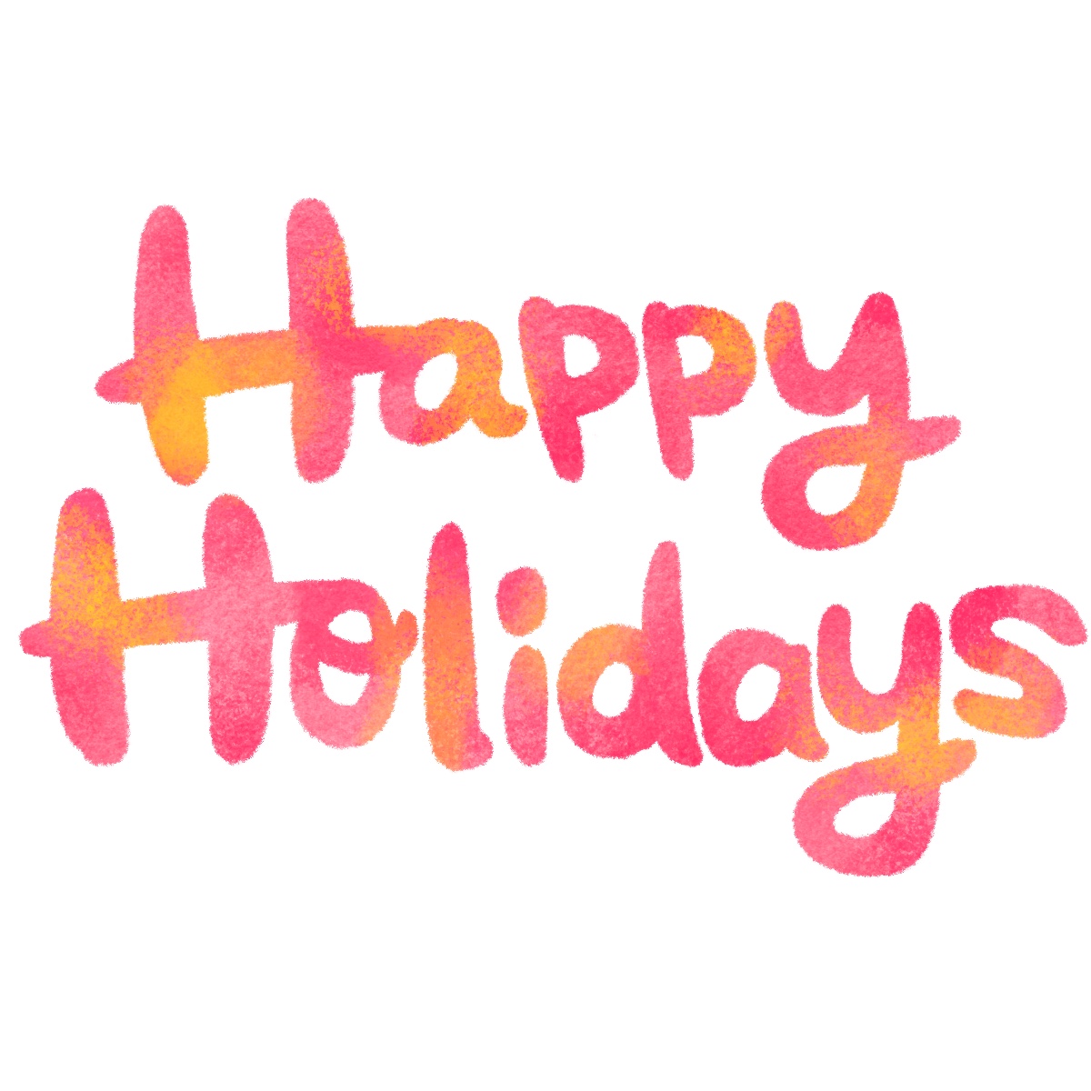 Happy Holidaysの文字イラスト