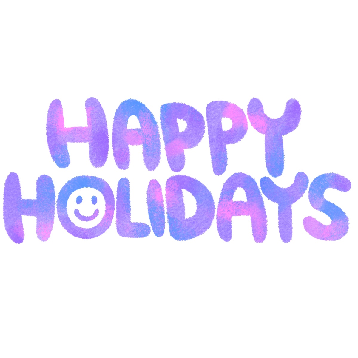 Happy Holidaysの文字イラスト