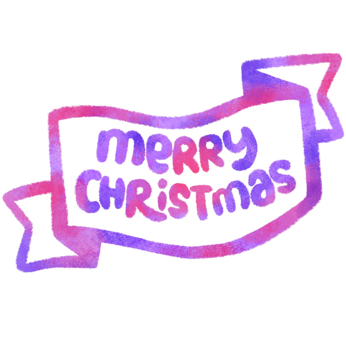 Merry Christmasの文字イラスト