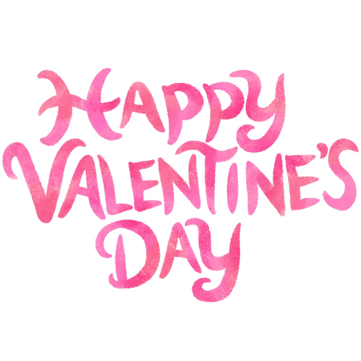 Happy Valentine's Dayの文字イラスト