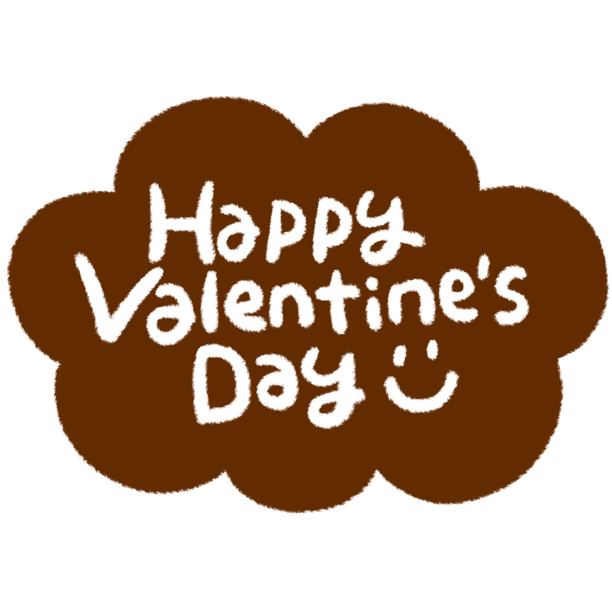 Happy Valentine's Dayの文字イラスト