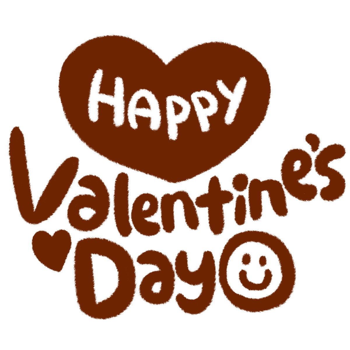 Happy Valentine's Dayの文字イラスト