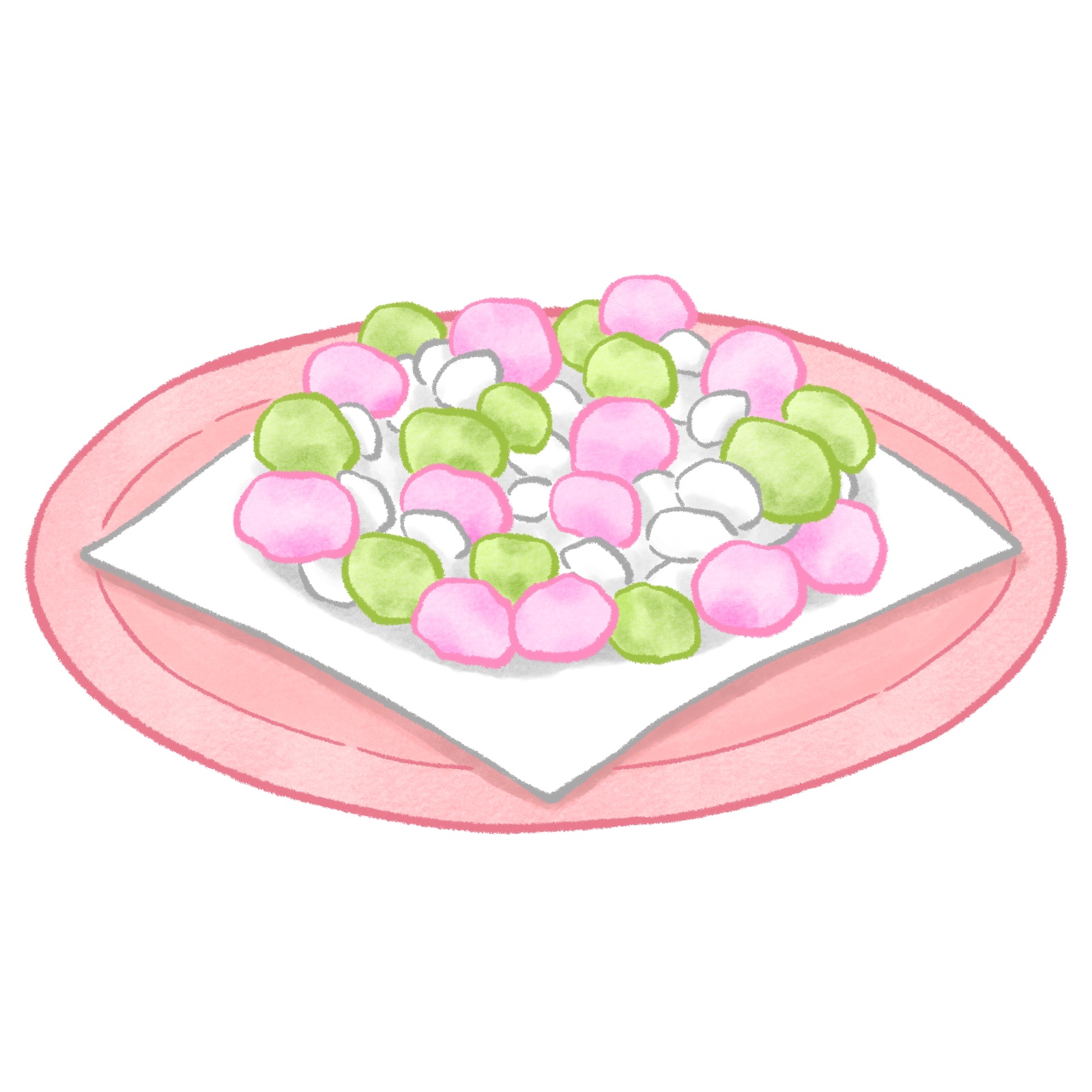 ひなあられのイラスト