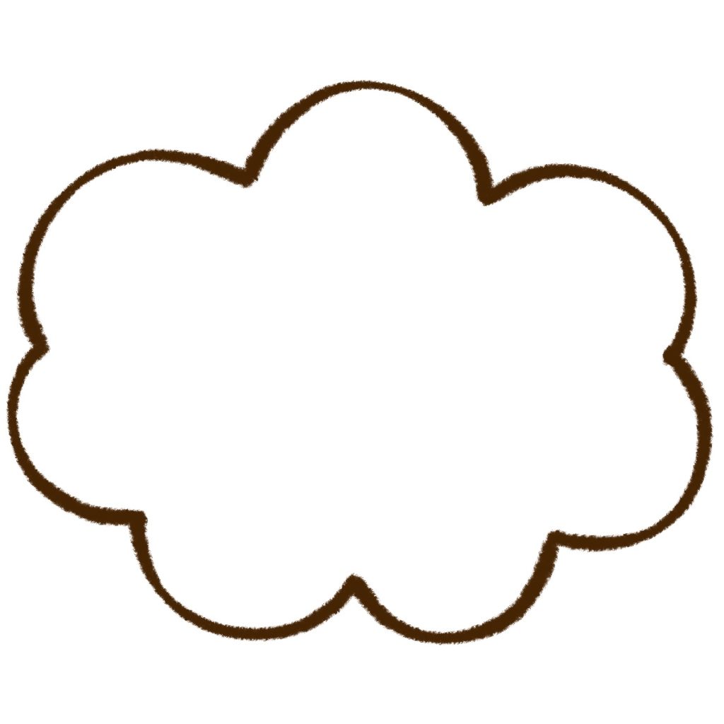 もこもこふきだしのイラスト